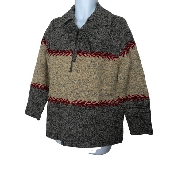 Eddie Bauer Vintage Y2K 100% Lambswool Christmas Holiday Pullover Sweater M - Picture 5 of 10